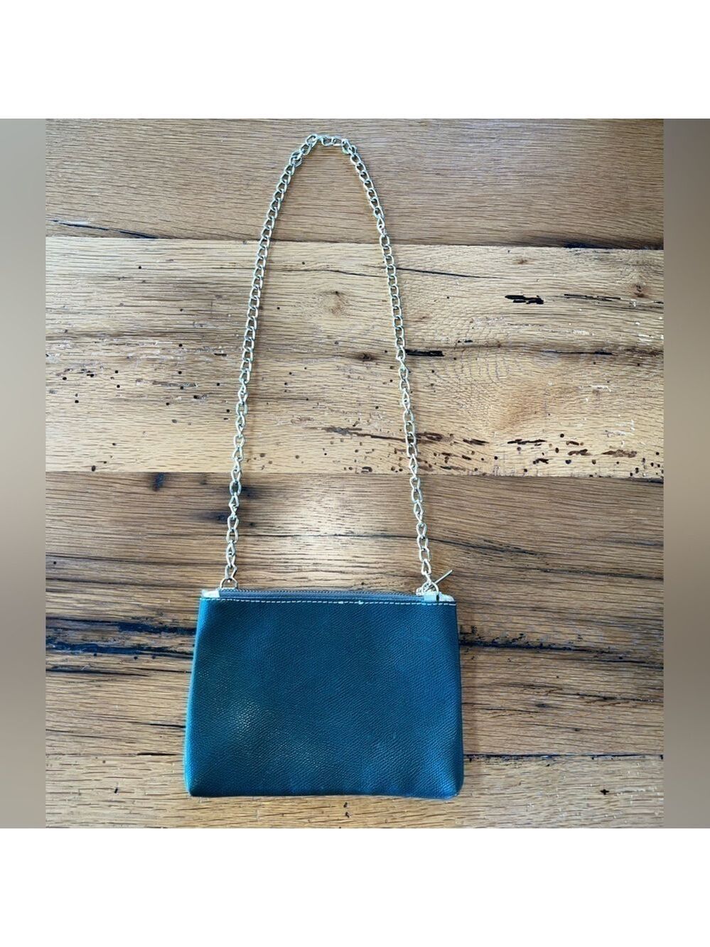 Vittoria Napoli Genuine Leather Purse With Chain Made In Italy